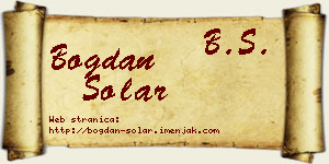 Bogdan Solar vizit kartica